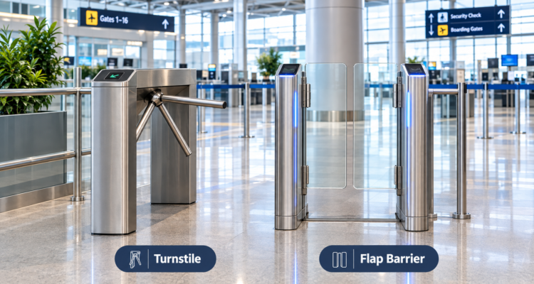 turnstile vs flap barrier