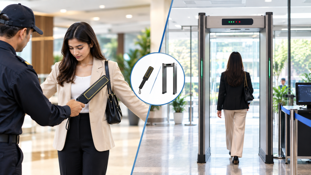 Handheld vs door frame metal detector