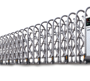 Rolling retractable gate