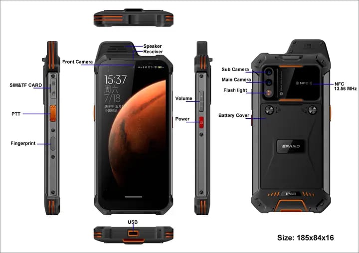 V710 ( ATEX ) 6.3inch Android rugged handheld mobile – photo 3