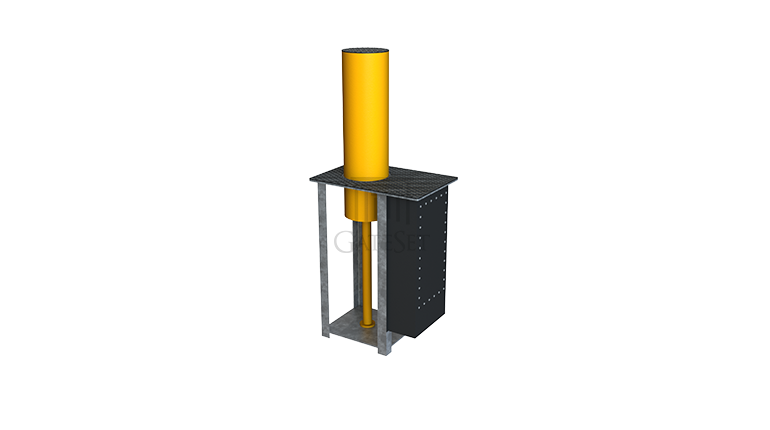 Hydraulic rising bollard